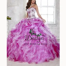 Фиолетовый и белый возлюбленный вырез органза платья для выпускного аппликации отделанный бисером ЯРУСНЫЙ на заказ платья