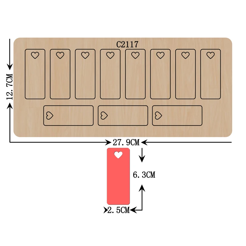 Пресс-формы C2117 для скрапбукинга с новыми карточками надписью love heart tag Wooden die | Дом