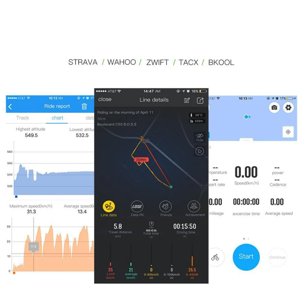 Замена для Strava Garmin Bryton велосипедный Спидометр Bluetooth датчик двойного использования цикл компьютерный сенсор