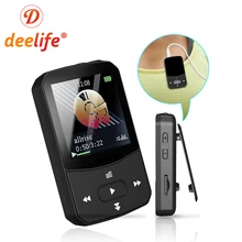 Deelife MP3 Player Bluetooth HIFI Music Play MP 3 with Memory 32GB 8GB FM Radio Portable for Running Clip Mini