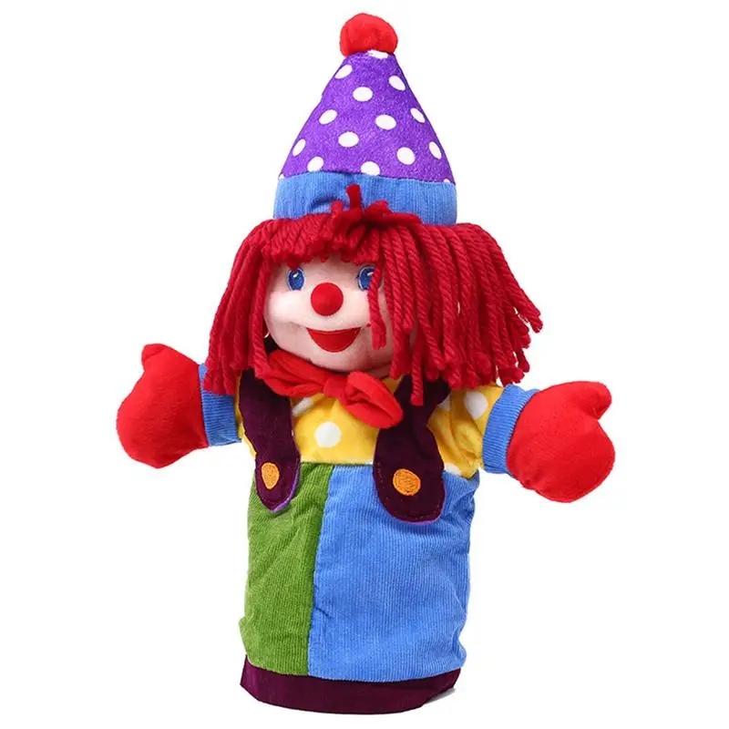 37 см клоун ручной кукольные перчатки-куклы мягкая кукла на ручную игрушку для детей родитель-ребенок сказочные реквизиты