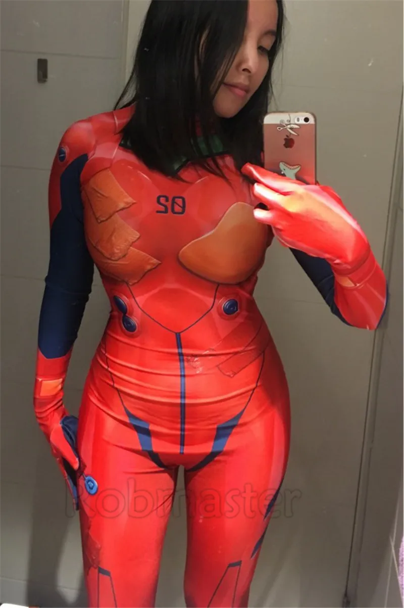 Костюм для косплея унисекс Ayanami Rei Asuka Langley Soryu Mari Makinami Ikari Shinji; цельный костюм EVA Zentai; комбинезон