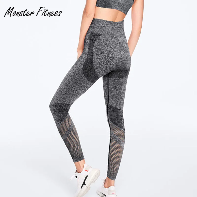 Monster Fitness 2020Gym колготки контроль живота штаны для йоги высокая талия спортивные