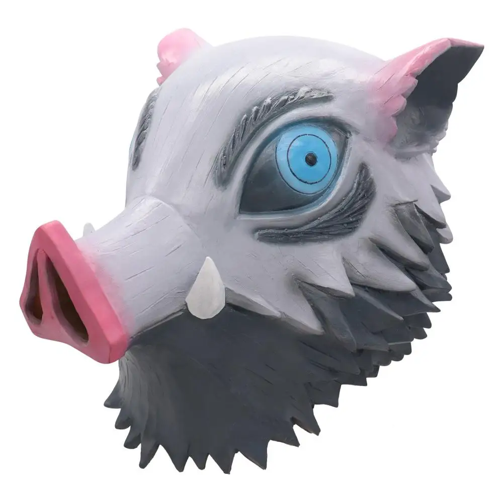 Demon Slayer Kimetsu no Yaiba Mask Cosplay Costume Hashibira Inosuke Halloween Latex Masks Wild Boar Prop