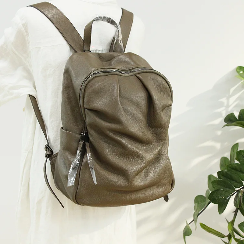 

2020 new women's bag simple three-dimensional fold shoulder bag classic art fan casual all-match female bag