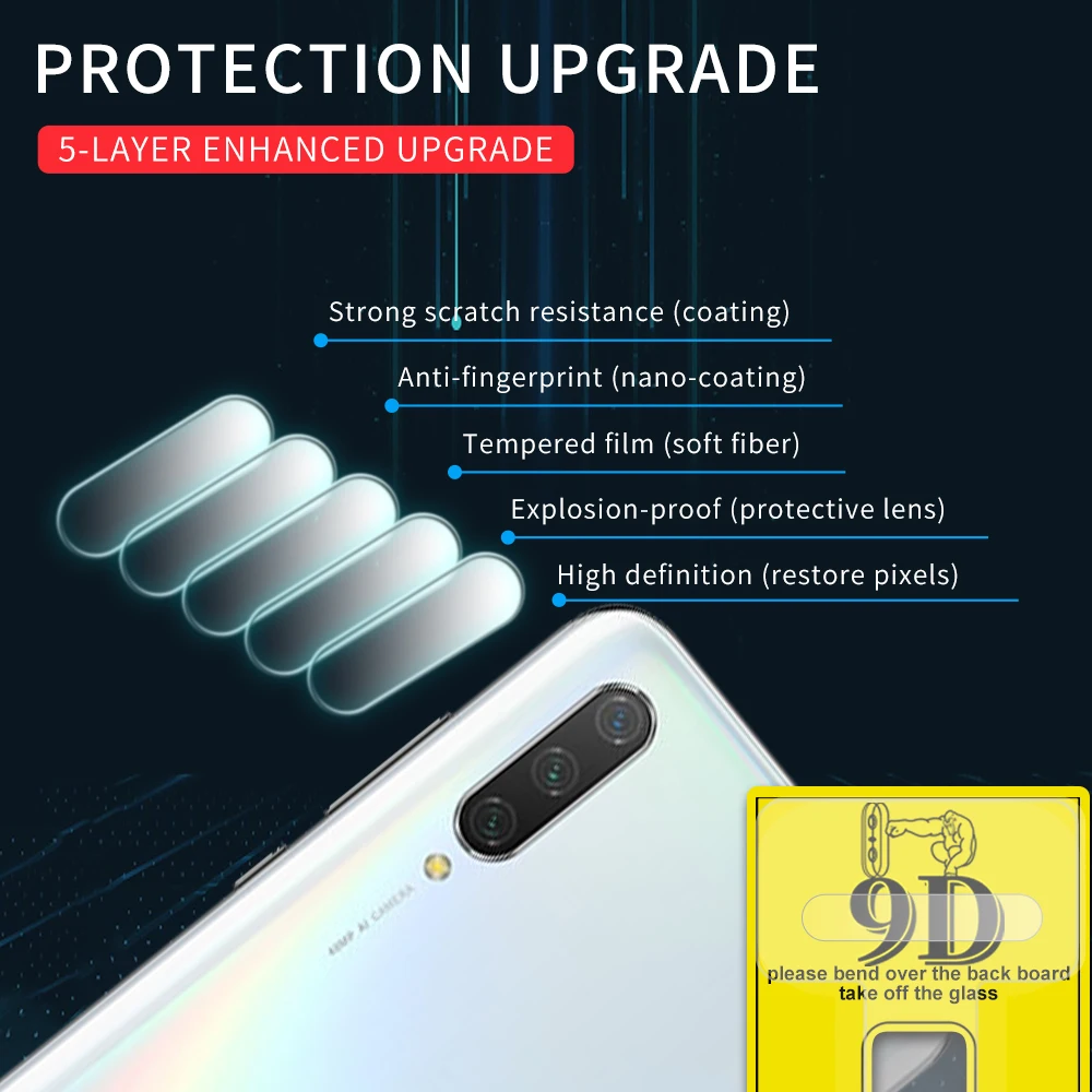 2 шт. для Xiaomi Mi CC9 CC9E мягкое закаленное стекло 9D камера защитная пленка объектива