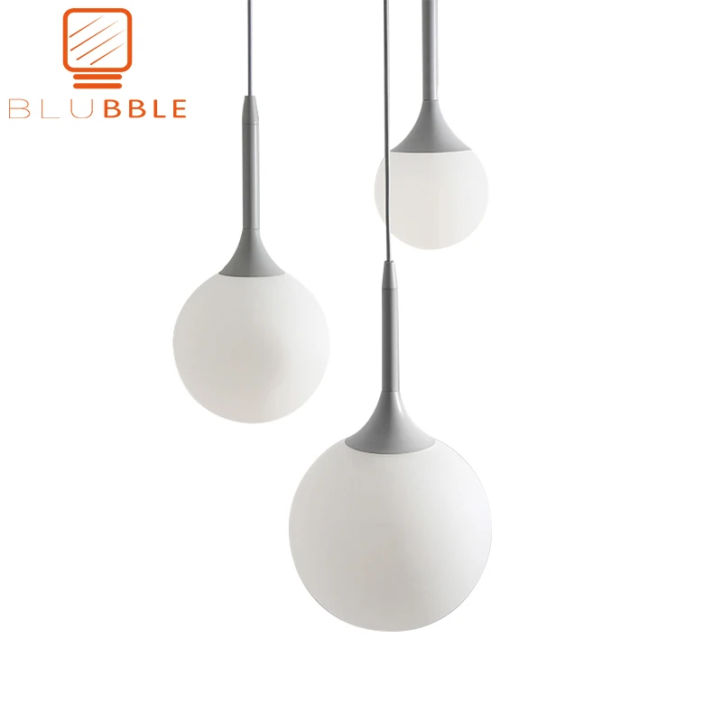BLUBBLE Wonderland современный молочно-белый стеклянный медальон абажур, подвесная люстра для столовой Бар Ресторан Лофт простой подвесной светильник