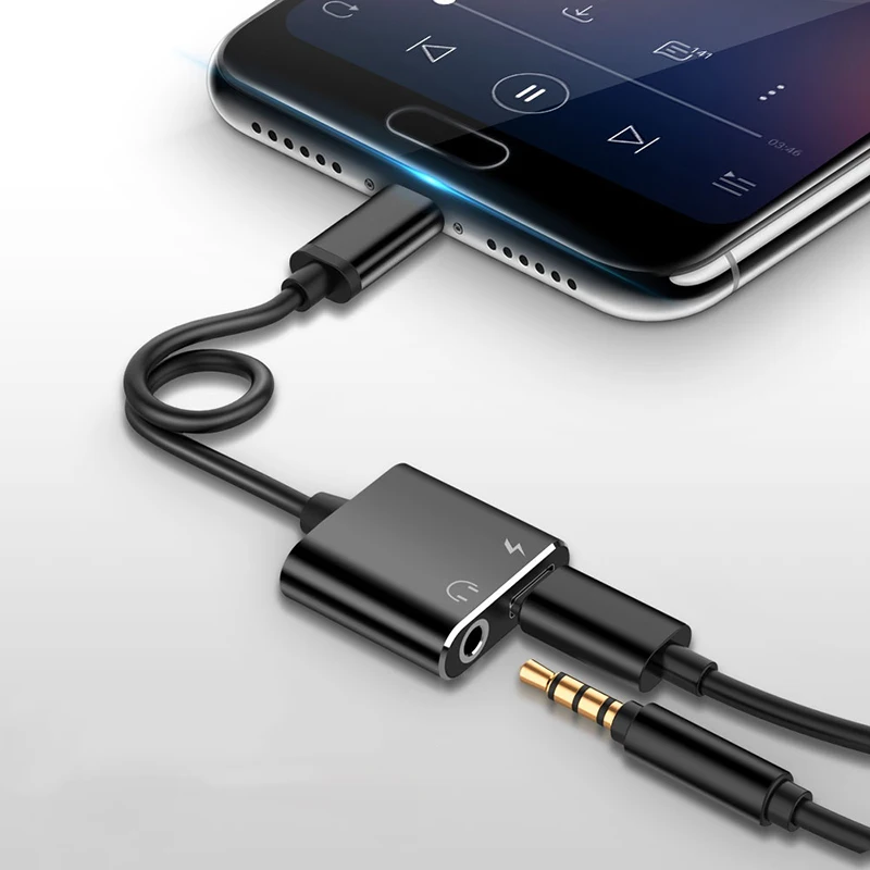 2 в 1 адаптер для наушников для samsung Note10+ Note10 type C конвертер для huawei Mate30 Mate20 P30 Pro Adaptador Tipo C