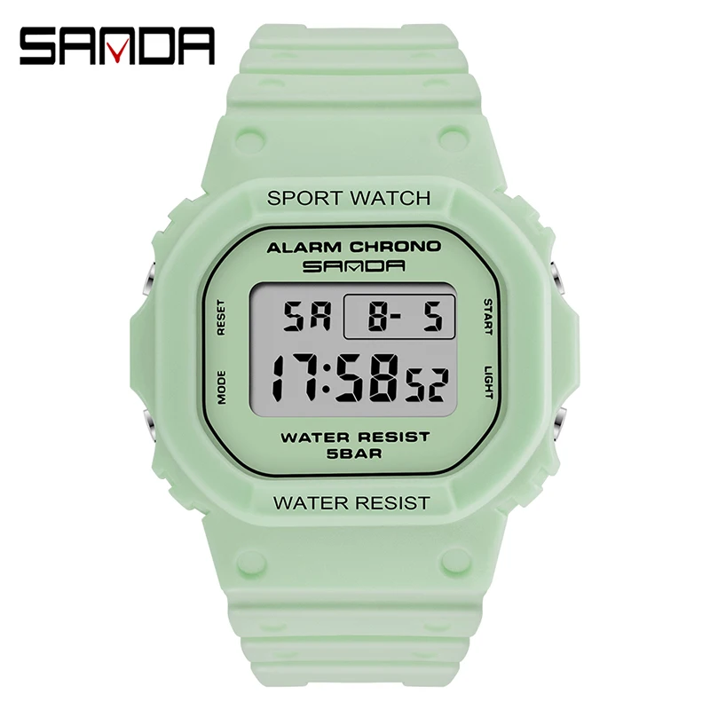 SANDA 2019 многофункциональные электронные спортивные женские часы