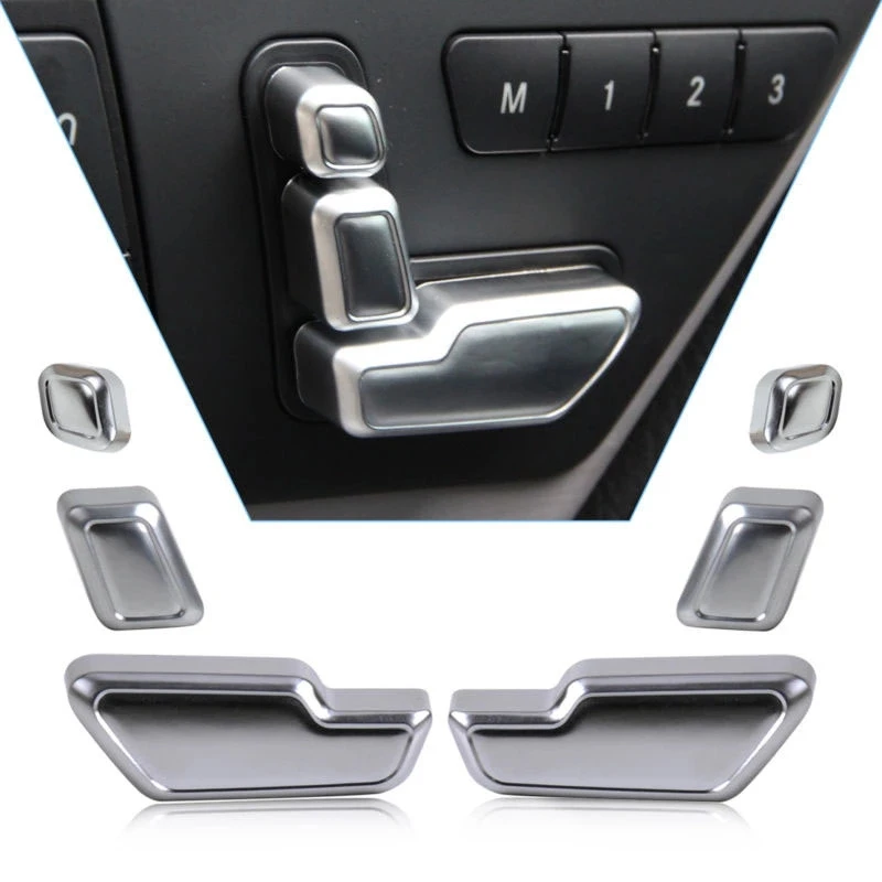 

6pcs Seat Adjust Button Trim Chrome Door Switch Cover For Mercedes-Benz W166 W246 W204 W117 CLA260 W218 W212 X204 X166