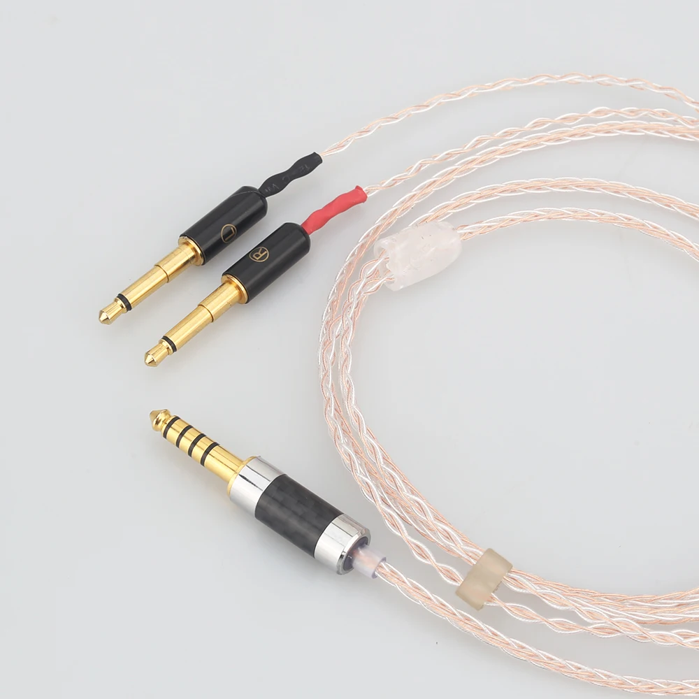High Quality 4 4mm Balanced Plug to 2x2 5MM 8cores Headphones Cable Audio Upgrade Cable For OPPO PM01 PM02