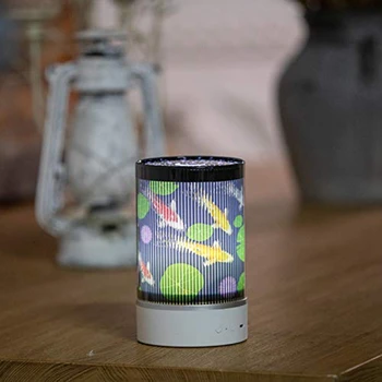 

Night Light, Moving Animated Night Light,Starlight Projection Lamp Moving Christmas Deer, Wolf, Fire-Breathing Dragon, Halloween