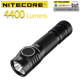 

NITECORE E4K 100% Original 4400 Lumens 4 x CREE XP-L2 V6 LEDs 21700 Compact EDC Flashlight with 5000mAh Li-ion Battery
