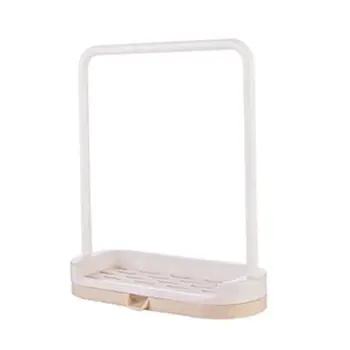 

Plastic Kitchen Storage Rack Sink Soap Sponge Organizer Sink Drain Tube Bathroom Drain Rack Lower Layer 17*7*19.5cm