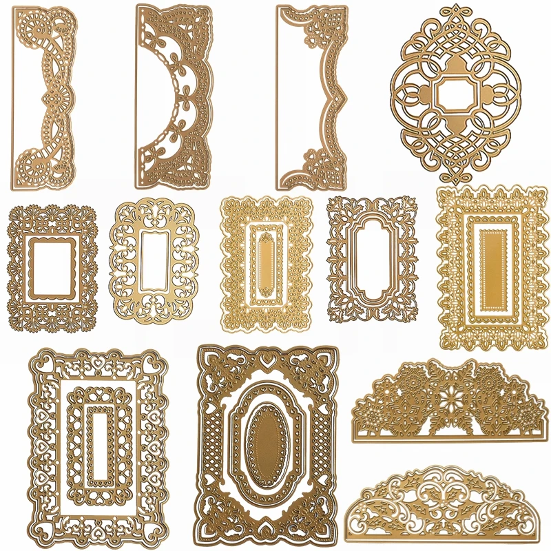 

Metal Cutting Dies Multi Hollowed Square Lace Frame DIY Scrapbooking For Card Album Making Craft Decor New Dies 2019