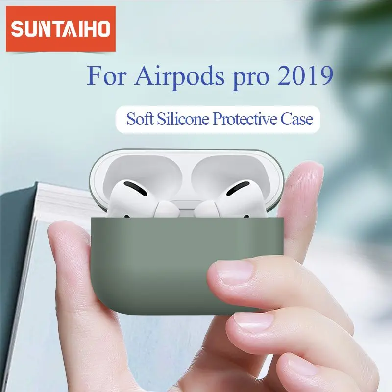 

Silicone Case Protective Cover for AirPods Pro 2019 TWS Bluetooth Earphone soft Silicone Cover For AirPods Pro Shockproof Case