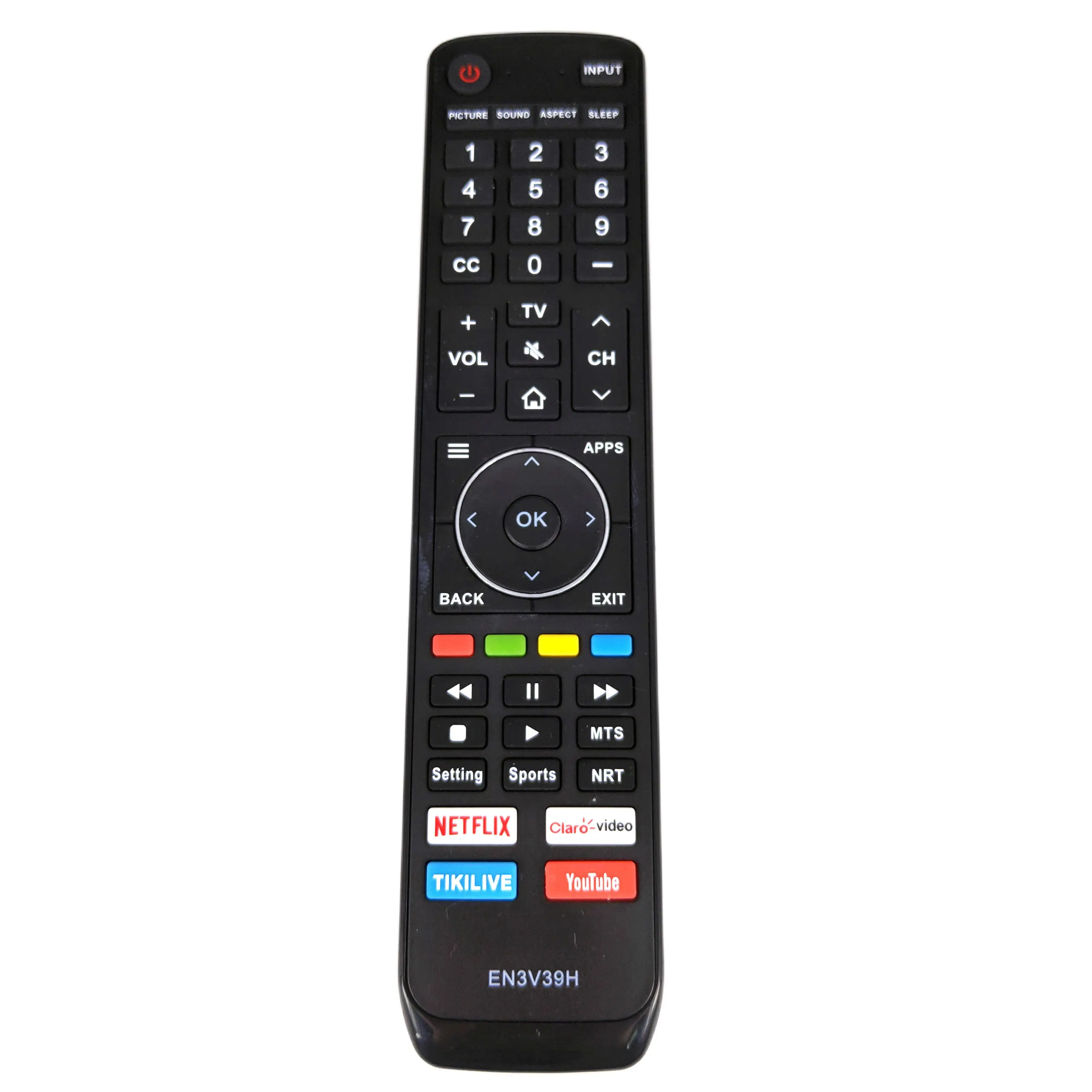 Nuovo Controller Per Hisense En3V39H Telecomando Tv Netflix Youtube Fernbedienung Telecomando Tv Nero