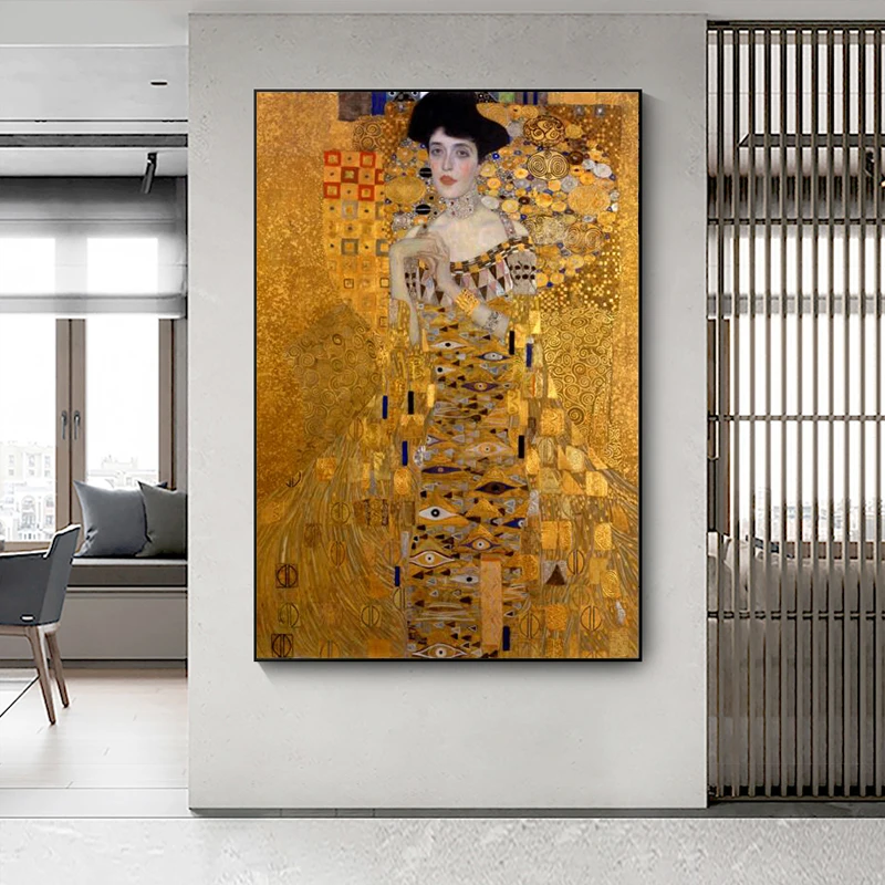 Картина на холсте Gustav Klimt в стиле ретро фотообои с рисунком настенные картины для