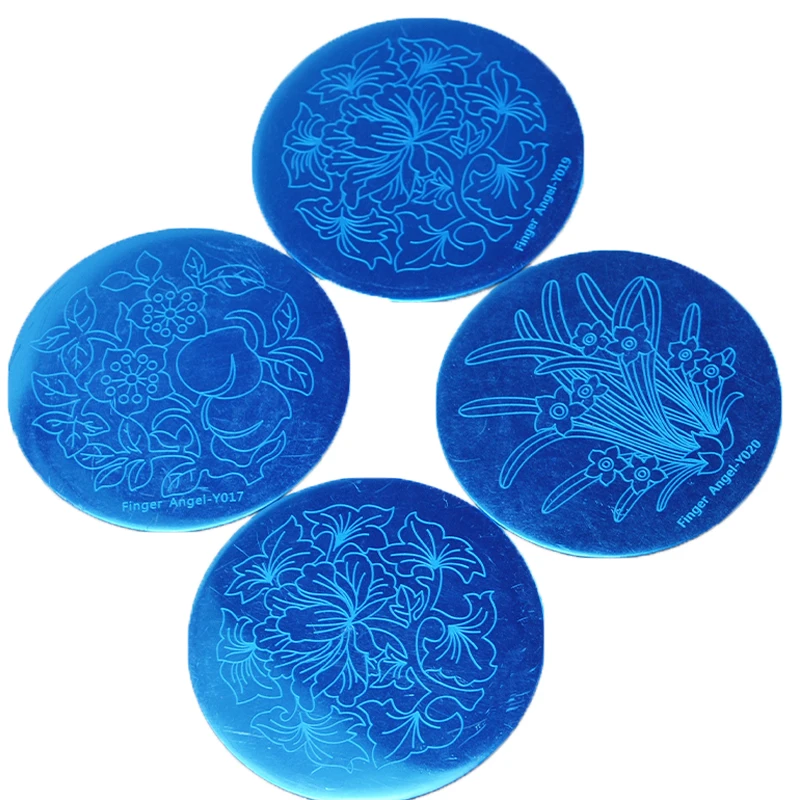 

MOFONAILS Nail Stamping Plate 5.6cm/6x12cm Round/Rectangle Stamping Plate Flower Pattern Nails Image Tool Stamping Template 1pcs