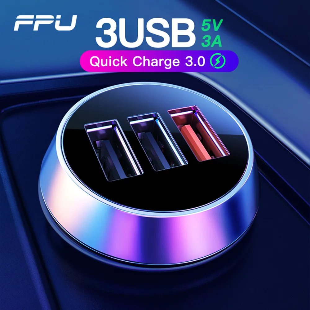 Автомобильное зарядное устройство FPU USB 3 порта Quick Charge 0 QC3.0 QC мобильный телефон
