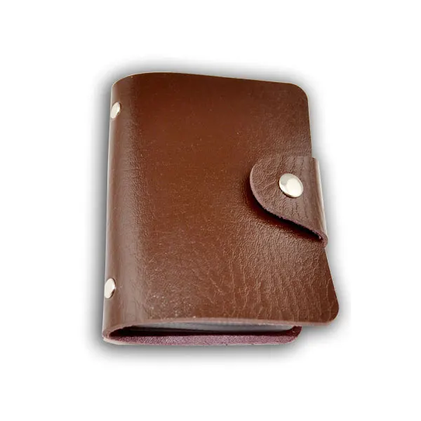 Портативный держатель для карт, сумка для женщин и мужчин, кошелек из искусственной кожи, чехол для кредитных карт, сумка для хранения банковских карт, маленькая сумка для мелочи - Цвет: Brown