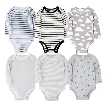 

2020 Toddler Roupas bebe de Newborn Baby Bodysuits Set 100% Cotton Baby Boys Girls Pajamas Clothes Infant Long Sleeve Underwear
