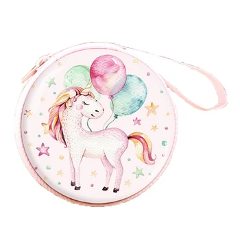 

New Women Mini Bag Cartoon Unicorn Coin Purse Cute Children Kids Girls Wallet Earphone Organizer Box Bags Christmas Gift