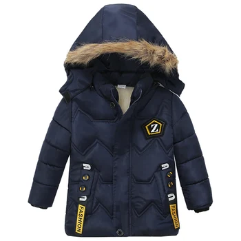 

Winter Jacket For Boys Hooded Thick Warm Outerwear Coat For Kids Jackets Boys Cotton Coat Children Clothes For Boys 2 3 4 5 Year