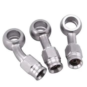 

AN3 10mm Stainless Steel Engine Hydraulic Brake Hose Fitting Ends Adapter Fuel Pipe Joint for Car Auto Motorcycle