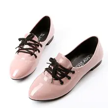 Сезон весна-лето; Женская прогулочная обувь на плоской подошве с острым носком; Женская Удобная простая Обувь На Шнуровке; Женская рабочая обувь для вождения; размеры 34-43