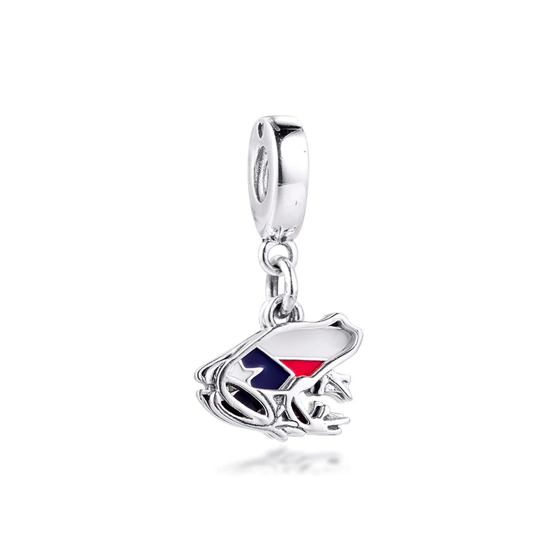 

Puerto Rico Frog Dangle Charm Genuine 925 Sterling Silver Jewelry Fits Europe Bracelet Beads for Women DIY Making kralen