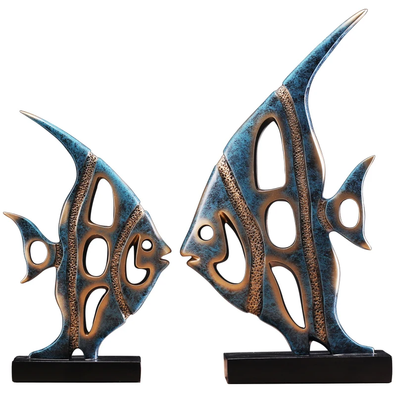 

zq Wedding Gift Creative Decorations American Style Furnishings Living Room Fish Crafts Wine Cabinet Decoration Ornaments