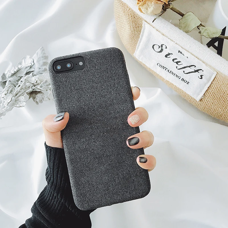 Теплые Плюшевые Чехлы Ottwn для iPhone 11 Pro Max XS Max XR X 6 6s 7 8 Plus, хлопок, лен, холст, ткань, мягкий ТПУ, силиконовый чехол, Fundas
