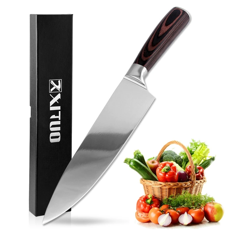 

XITUO high quality Very sharp Chef knife 7CR17Mov stainless steel kitchen knives Mirror blade Santoku Knife Cooking Tool Utility