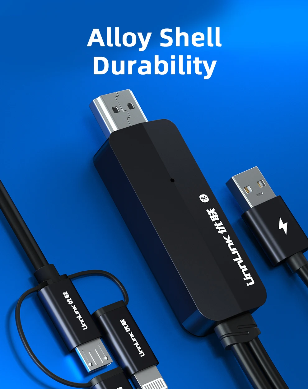 cabo HDMI, relâmpago, telefone Android, 3 em