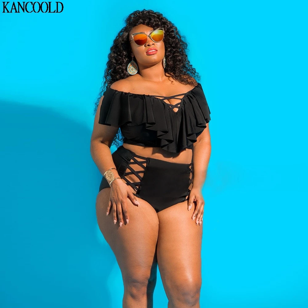 KANCOOLD Bikini Two Piece Push Up Black Hollow Out Bikinis 2020 Swimsuit Female Separate Swimwear Women Swimming Suit Large size | Женская