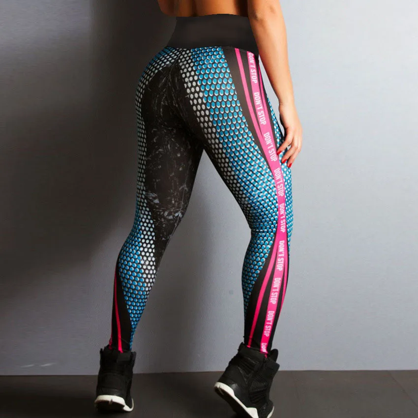 

3D Printed Leggings Fitness Women's Pants Push Up Running Tights Workout Leggins Slim Yoga Pant Gym Clothing High Waist Trousers