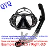 QYQ Snorkeling mask optical myopia diving glasses adult universal power lens diving mask 2