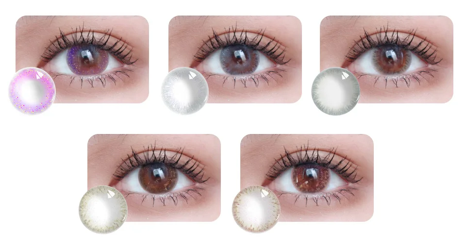 

2Pcs/1Pair Colorful Cosmetic Bright Eye Care Makeup Tool Big Eyes Colored Beauty Party Personality Make Up
