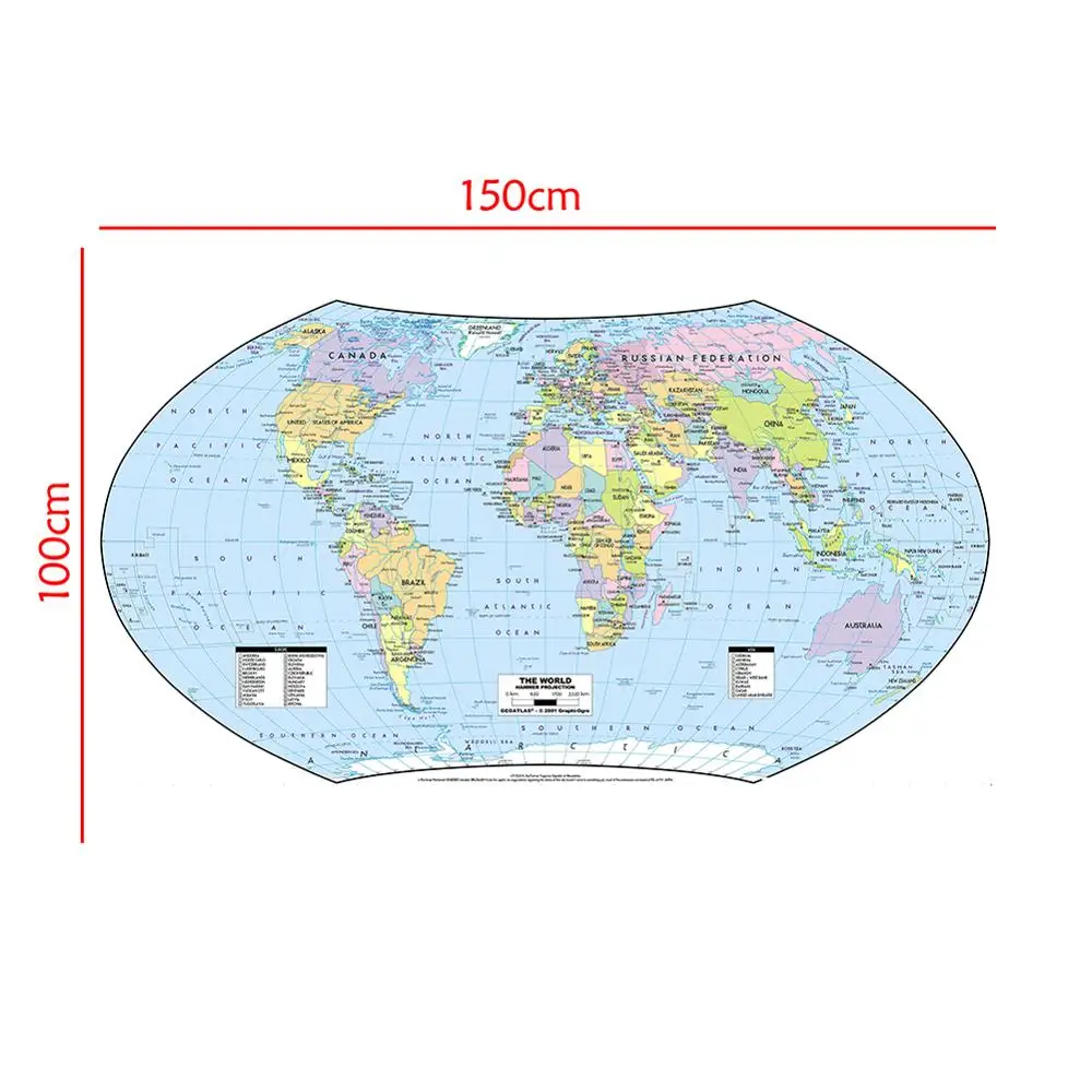 Карта мира молоток проекция карта страны с капиталом 150x100 см виниловый спрей карта