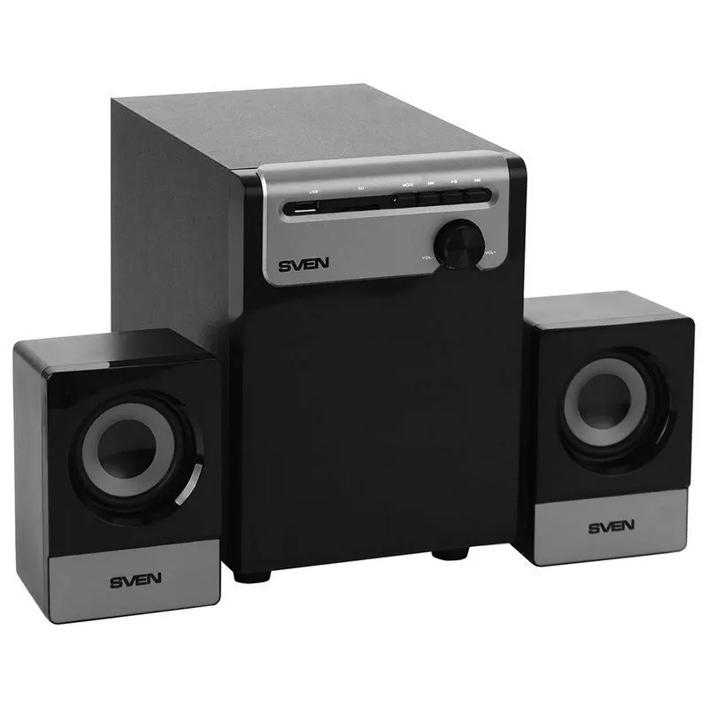 Computer Speakers Sven Ms 110 2 1 10 W Usb Sd Mp3 Player Wood Plastic Black Sv Tv Stick Aliexpress