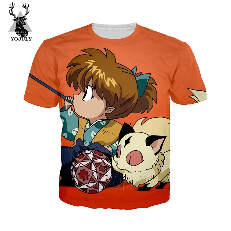 3 Inuyasha футболка Sesshoumaru off white мужское Объёмный рисунок(3D-принт) футболки с аниме рисунком модная одежда в стиле «хип-хоп» с о-образным вырезом с коротким рукавом Уличная Топы A496 - Цвет: 3