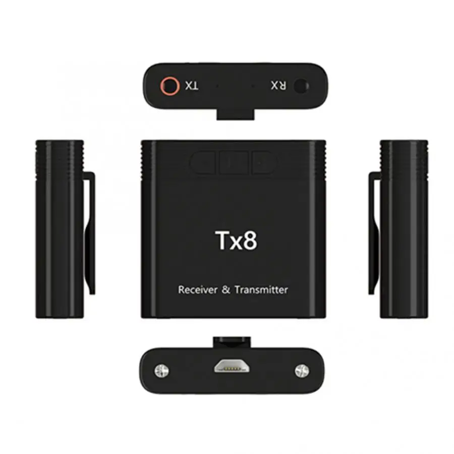 2 в 1 ABS Bluetooth 5,0 беспроводной аудио приемник передатчик адаптер для ТВ компьютера Bluetooth приемник передатчик