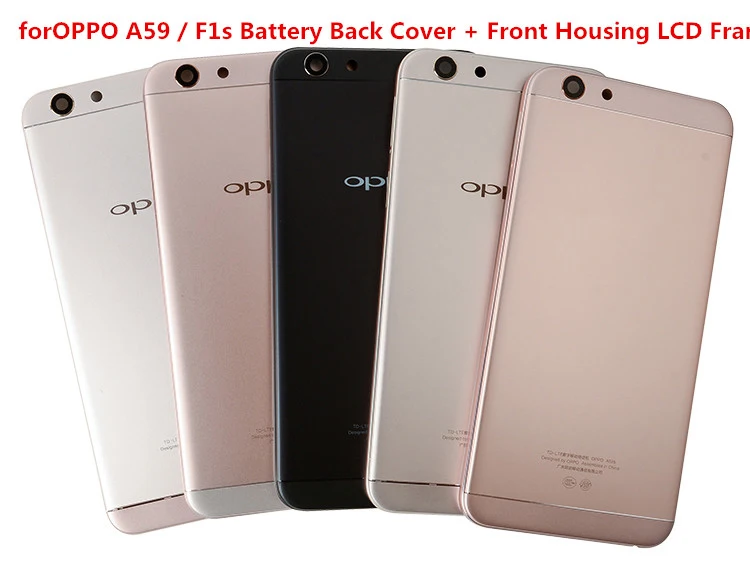 

Gift+forOPPO A59 / F1s Battery Back Cover + Front Housing LCD Frame Bezel Plate