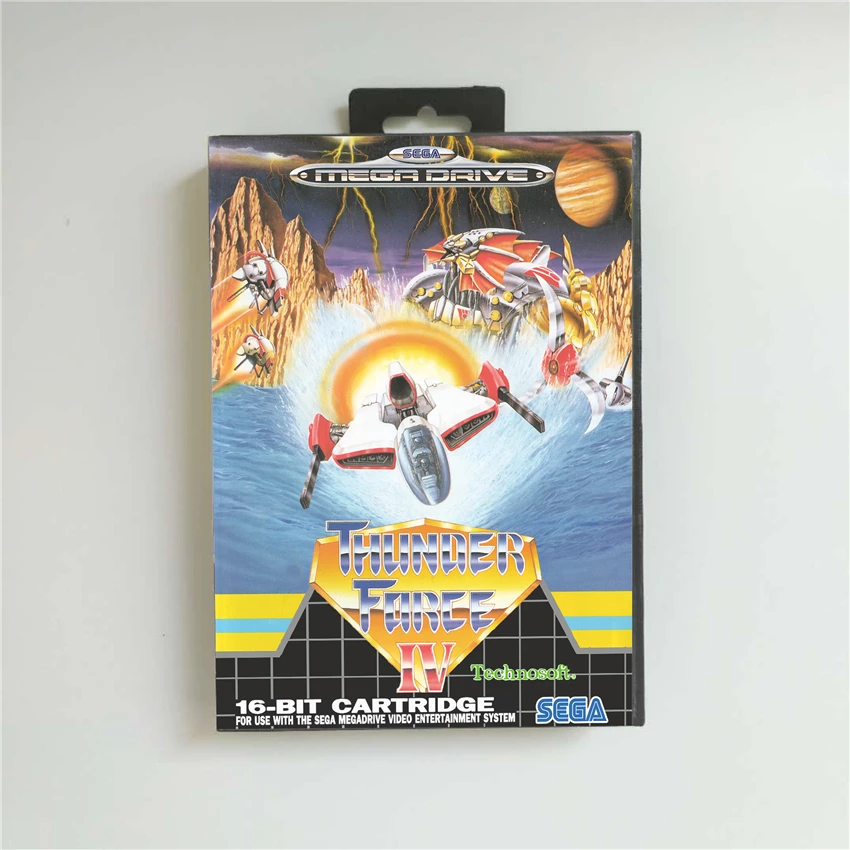 Сила грома IV 4 евро чехол с коробкой 16 бит MD игровая карта для Megadrive Genesis