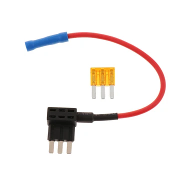 

Micro 3 Blade Mini ATM Fuse Adapter tap DUal Circuit Adapter Holder 12v DC