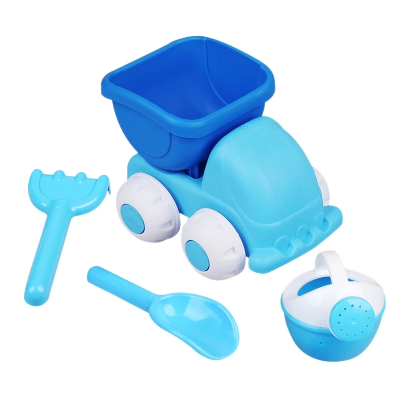 Blue 4 шт. детский летний открытый пляж песок копать песок играть водные игрушки для ванной - Цвет: Blue