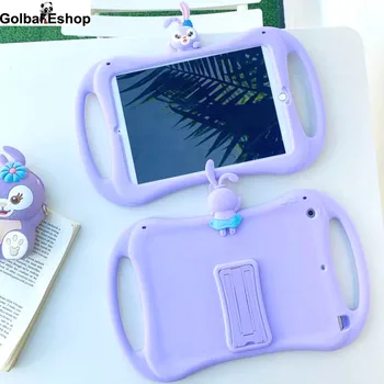 

3D Cartoon Handle bracket Silicone Tablet Case For iPad mini 5 4 3 2 1 For iPad 10.2 9.7" Air 1 2 Air 3 10.5 Pro kids Cover