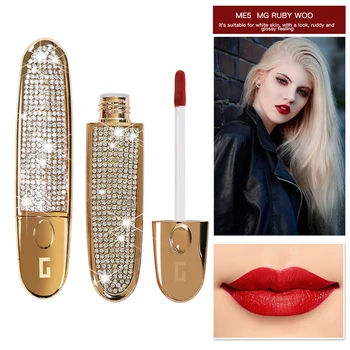 

New MYG Matte Liquid Lipstick Waterproof Red Velvet Lip Makeup Tattoo Long Lasting Lip Gloss Tint Matte Lipgloss Tube