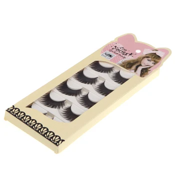 

5 Pairs False Eyelashes Pure Hand-made Thick Long Voluminous Fake Lashes